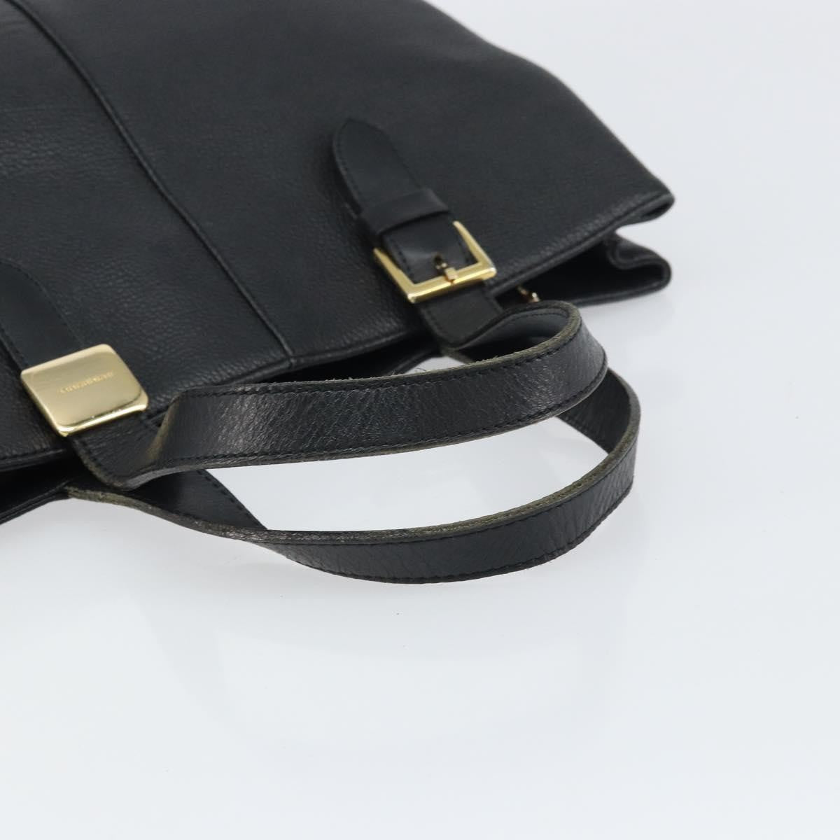 Burberry Vintage Handbag Leather Black Leather Handbag (Pre-Owned)