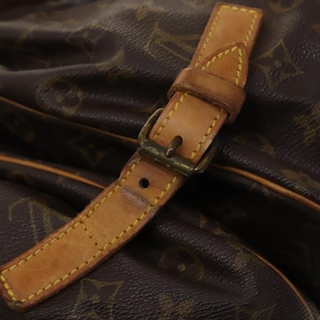Louis Vuitton Saumur Handbag Monogram Canvas Brown Canvas Shoulder Bag Bag (Pre-Owned)