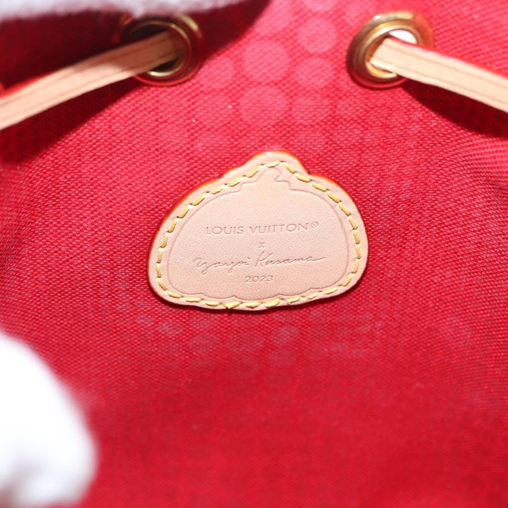 Louis Vuitton Noe Handbag Yayoi Kusama Painted Dots Monogram Canvas Brown Canvas Handbag (Pre-Owned)