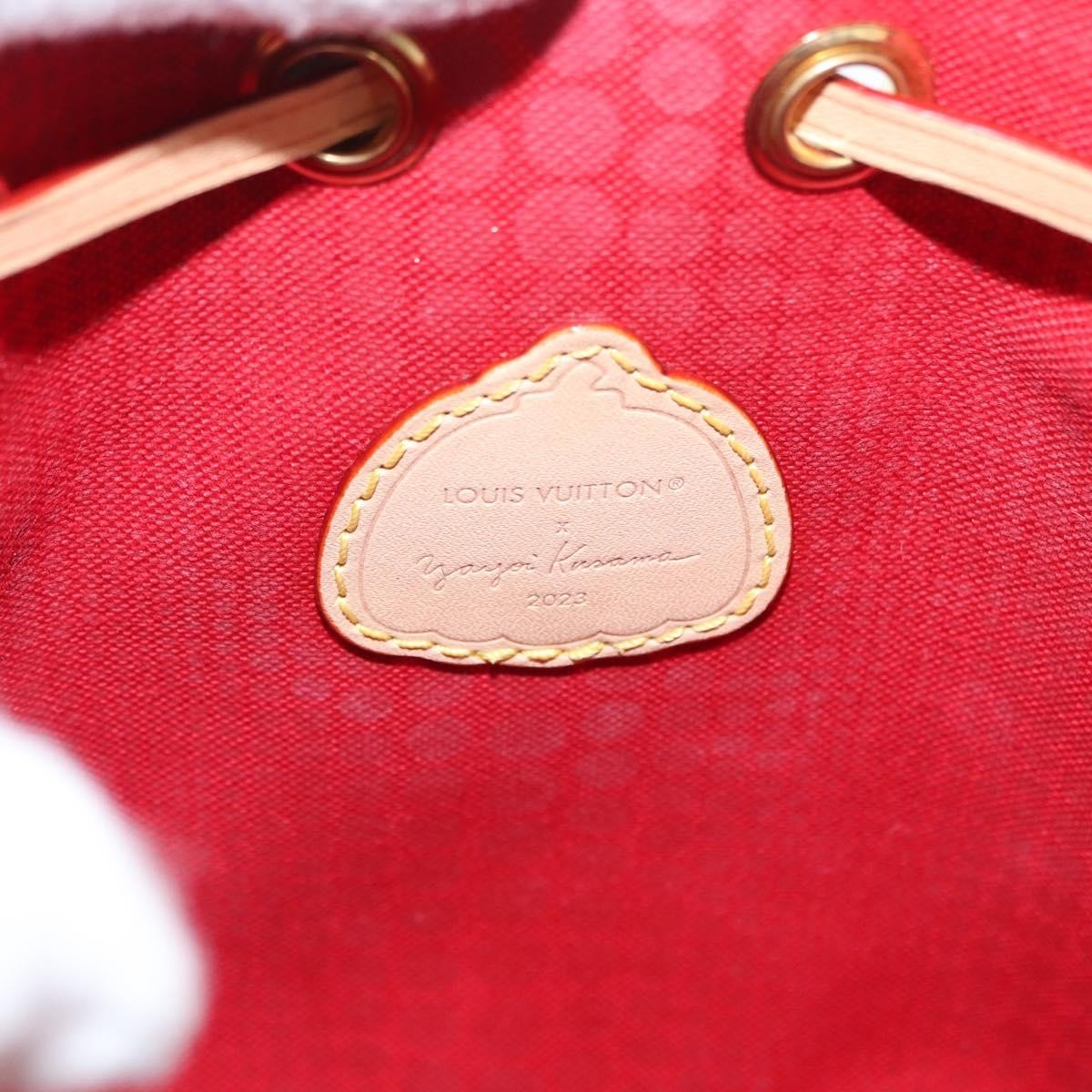 Louis Vuitton Noe Handbag Yayoi Kusama Painted Dots Monogram Canvas Brown Canvas Handbag (Pre-Owned)