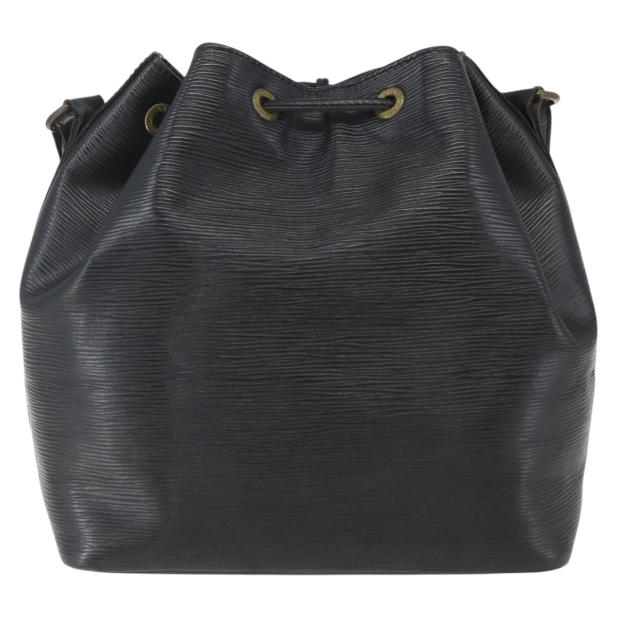 Louis Vuitton Petit Noe Handbag Epi Leather Black Leather Shoulder Bag Bag (Pre-Owned)