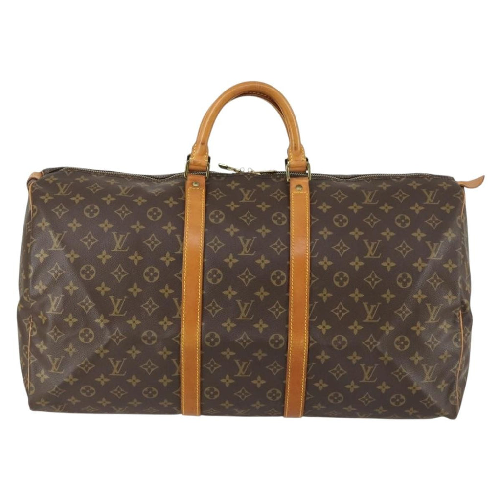 Louis Vuitton Keepall Bag Monogram Canvas Brown Canvas Travel Bag Bag (Pre-Owned)