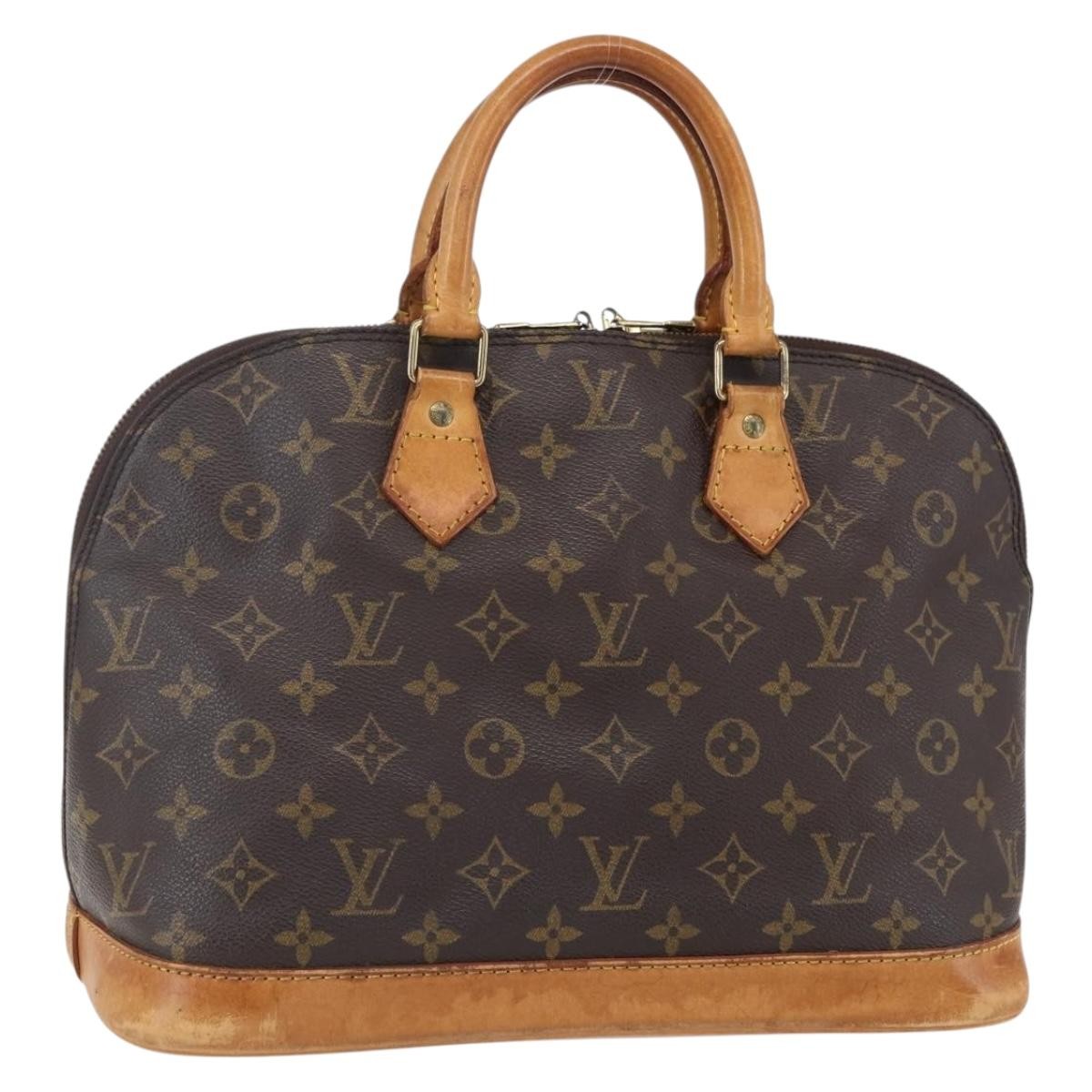 Louis Vuitton Vintage Alma Handbag Monogram Canvas Brown Canvas Handbag (Pre-Owned)