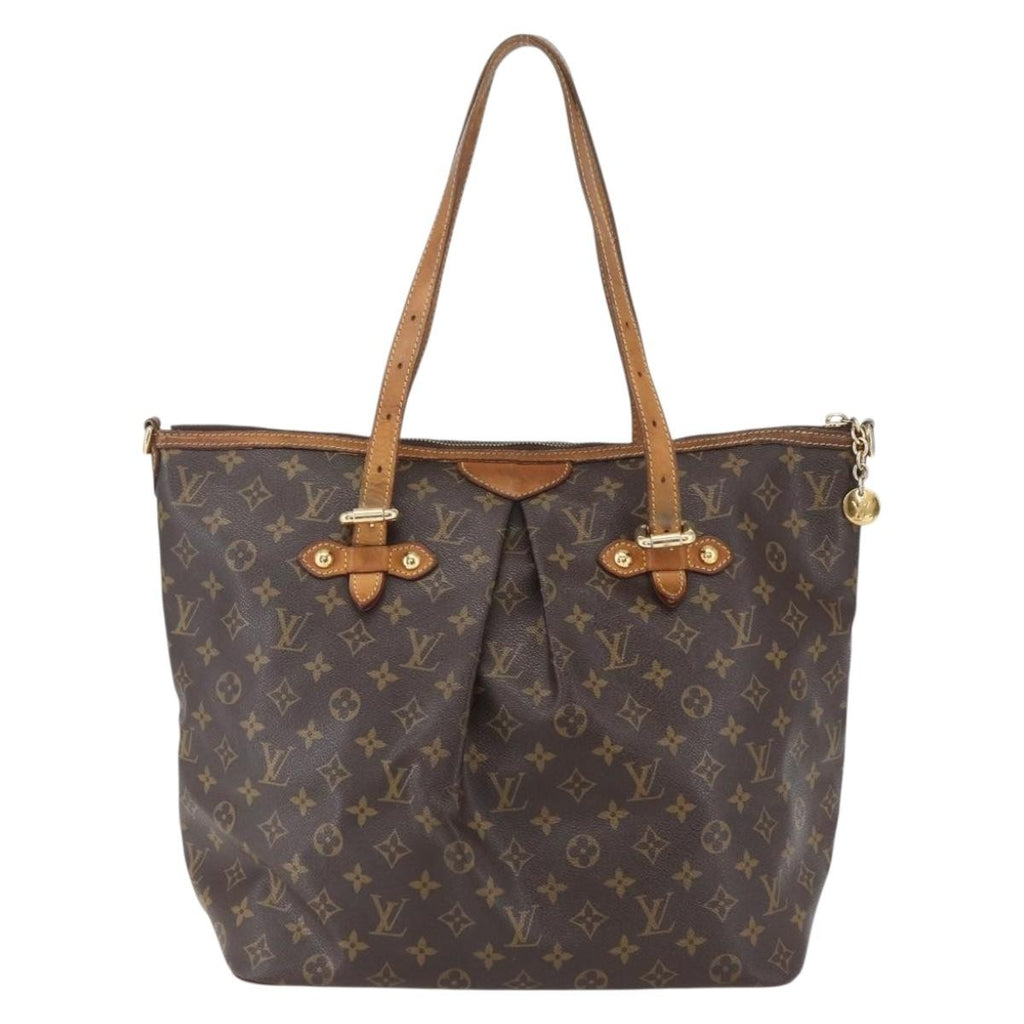 Louis Vuitton Palermo Handbag Monogram Canvas Brown Canvas Tote Bag Bag (Pre-Owned)