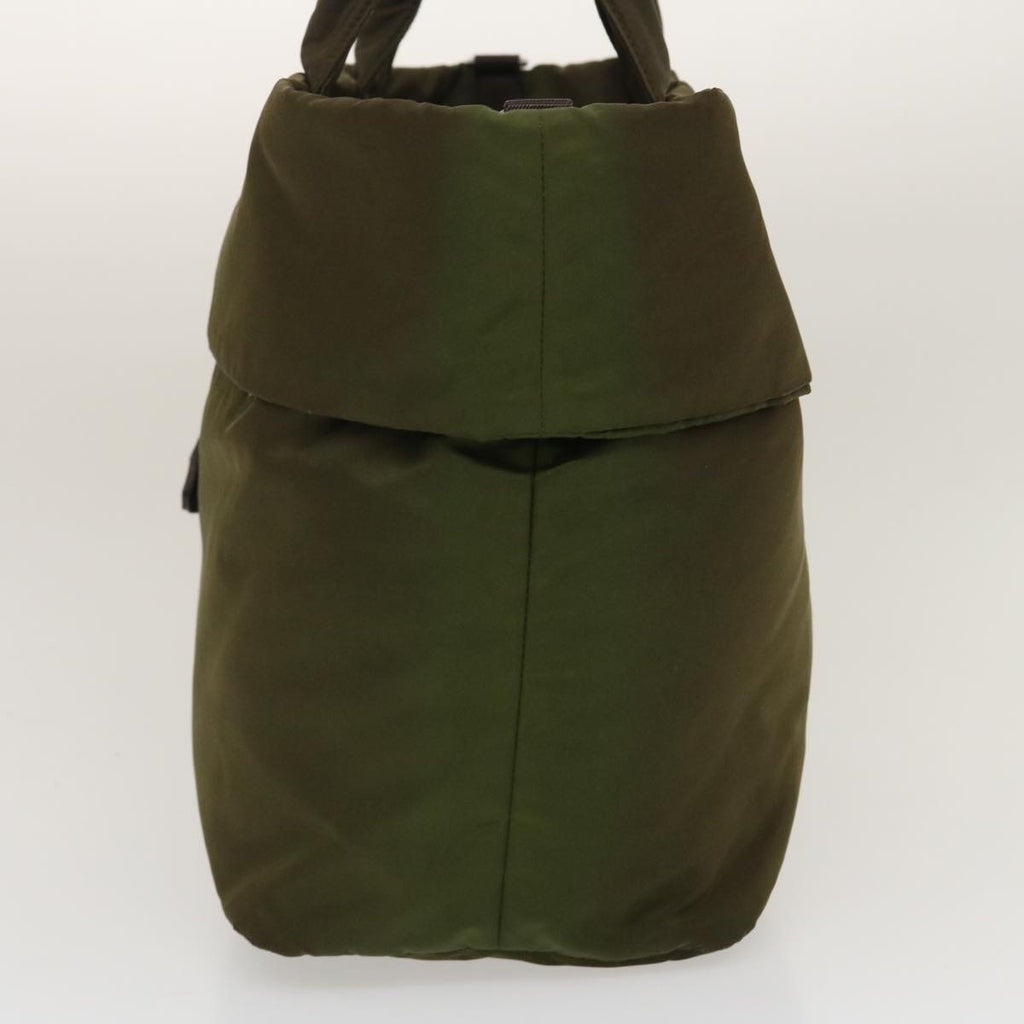 Prada Convertible Double Tote Tessuto Khaki Nylon Tote Bag Bag (Pre-Owned)