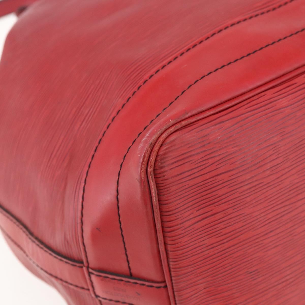 Louis Vuitton Petit Noe Nm Handbag Epi Leather Red Leather Shoulder Bag Bag (Pre-Owned)