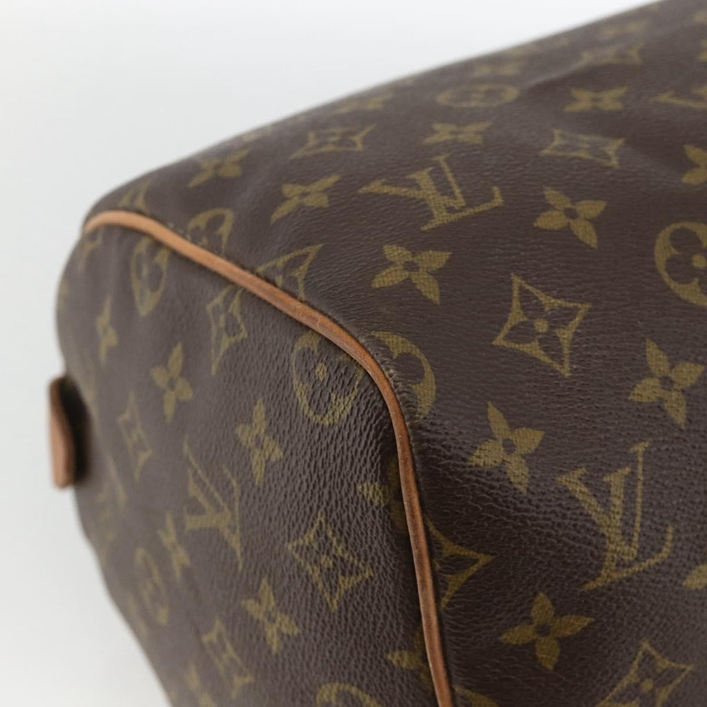 Louis Vuitton Speedy Handbag Monogram Canvas Brown Canvas Handbag (Pre-Owned)