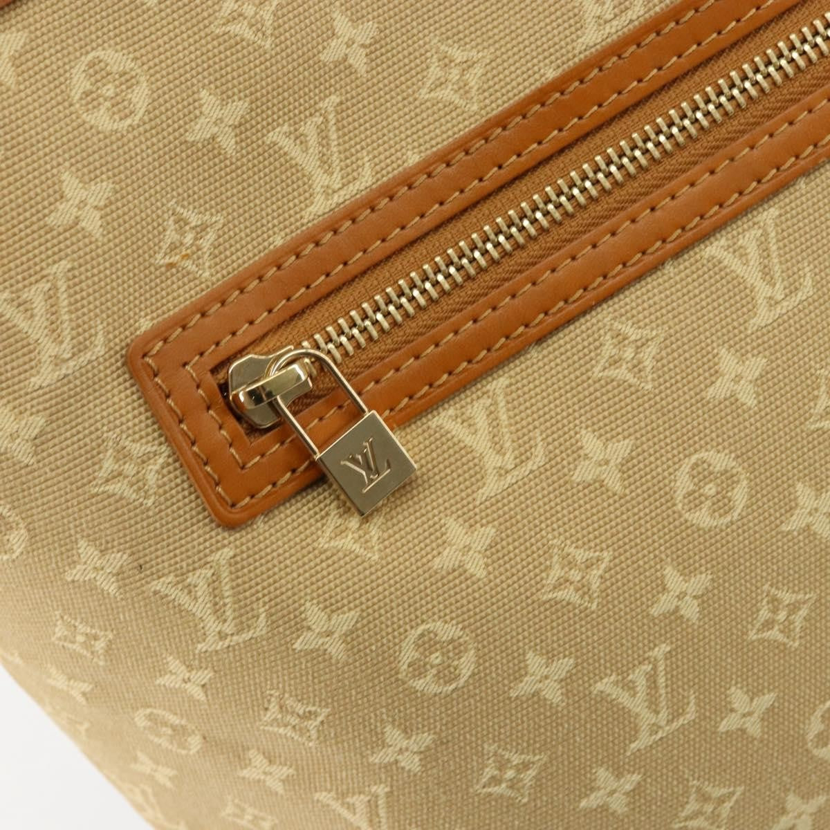 Louis Vuitton Lucille Handbag Mini Lin Beige Canvas Tote Bag Bag (Pre-Owned)