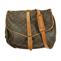 Louis Vuitton Saumur Handbag Monogram Canvas Brown Canvas Shoulder Bag Bag (Pre-Owned)