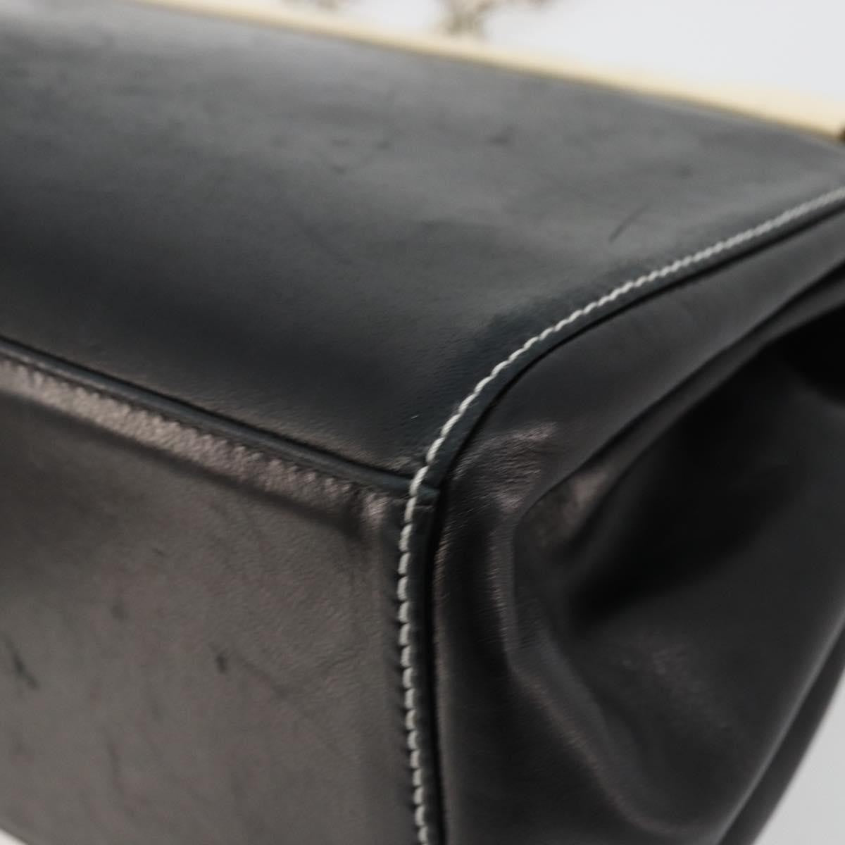 Chanel Chocolate Bar Accordion Reissue Flap Bag Quilted Lambskin Black Leather Handbag (Pre-Owned)