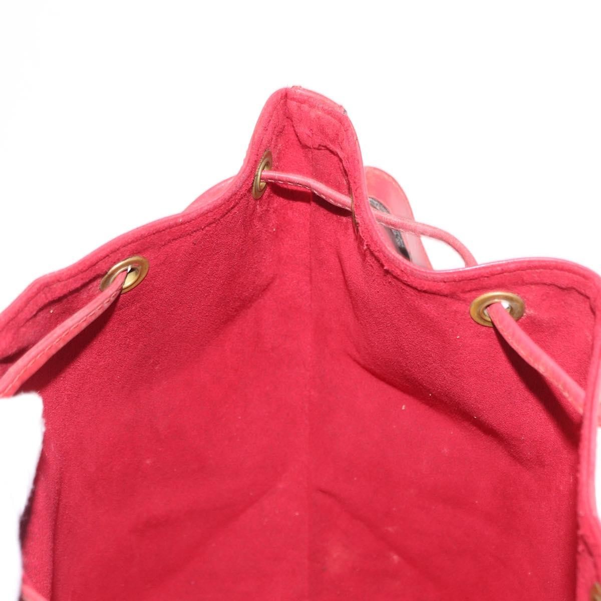 Louis Vuitton Petit Noe Handbag Epi Leather Red Leather Shoulder Bag Bag (Pre-Owned)