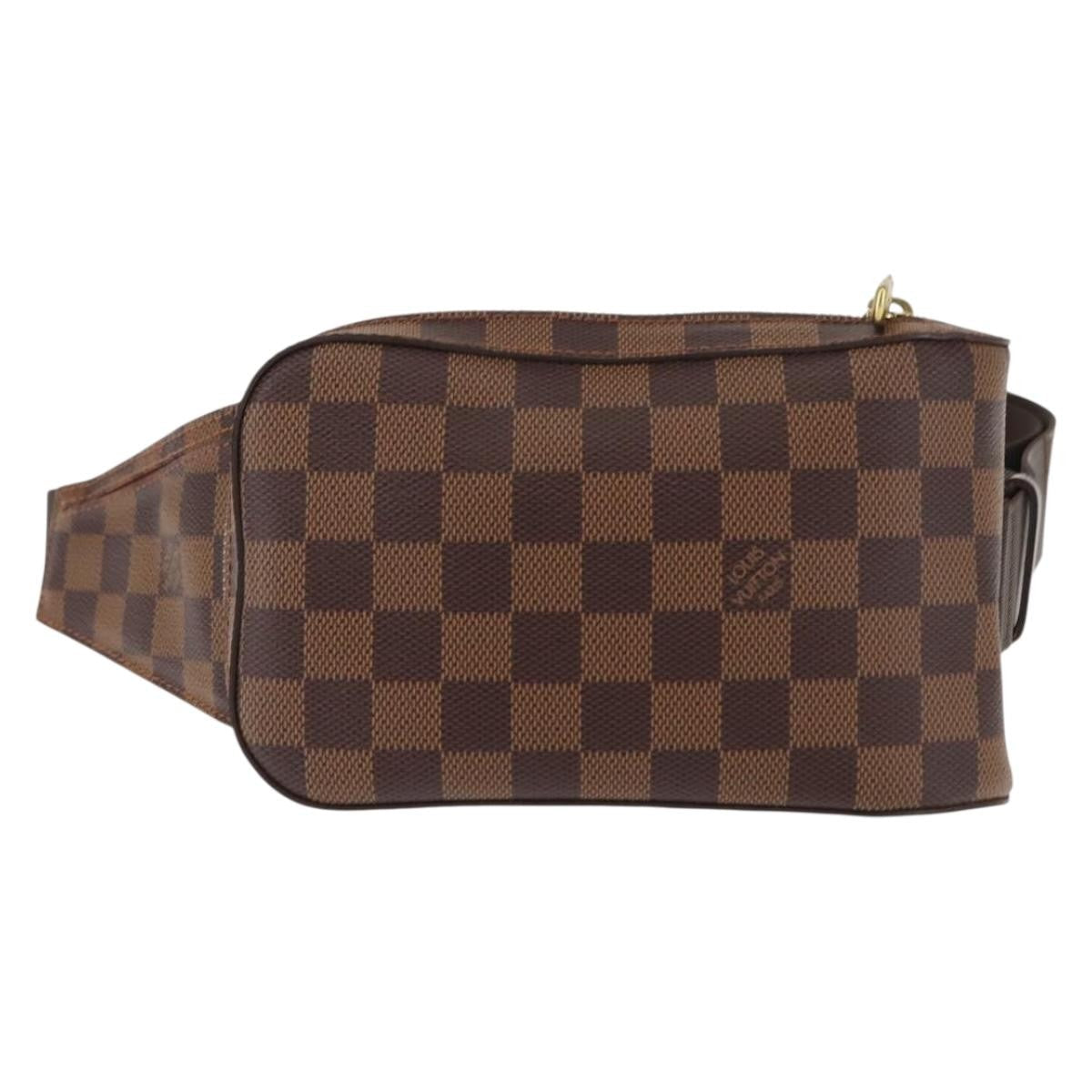Louis Vuitton Geronimos Waist Bag Damier Brown Canvas Shoulder Bag Bag (Pre-Owned)