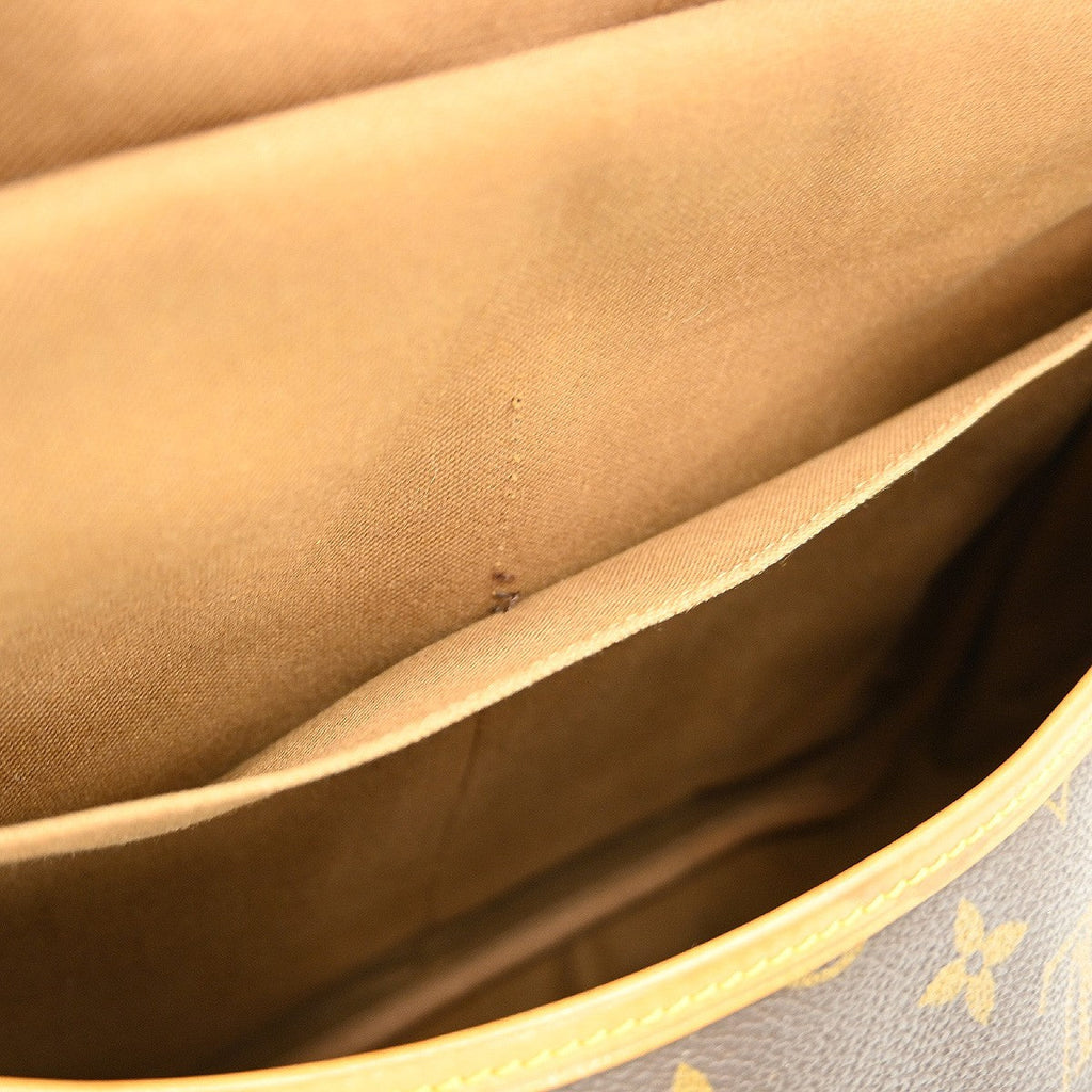 Louis Vuitton Saumur Handbag Monogram Canvas Brown Canvas Shoulder Bag Bag (Pre-Owned)