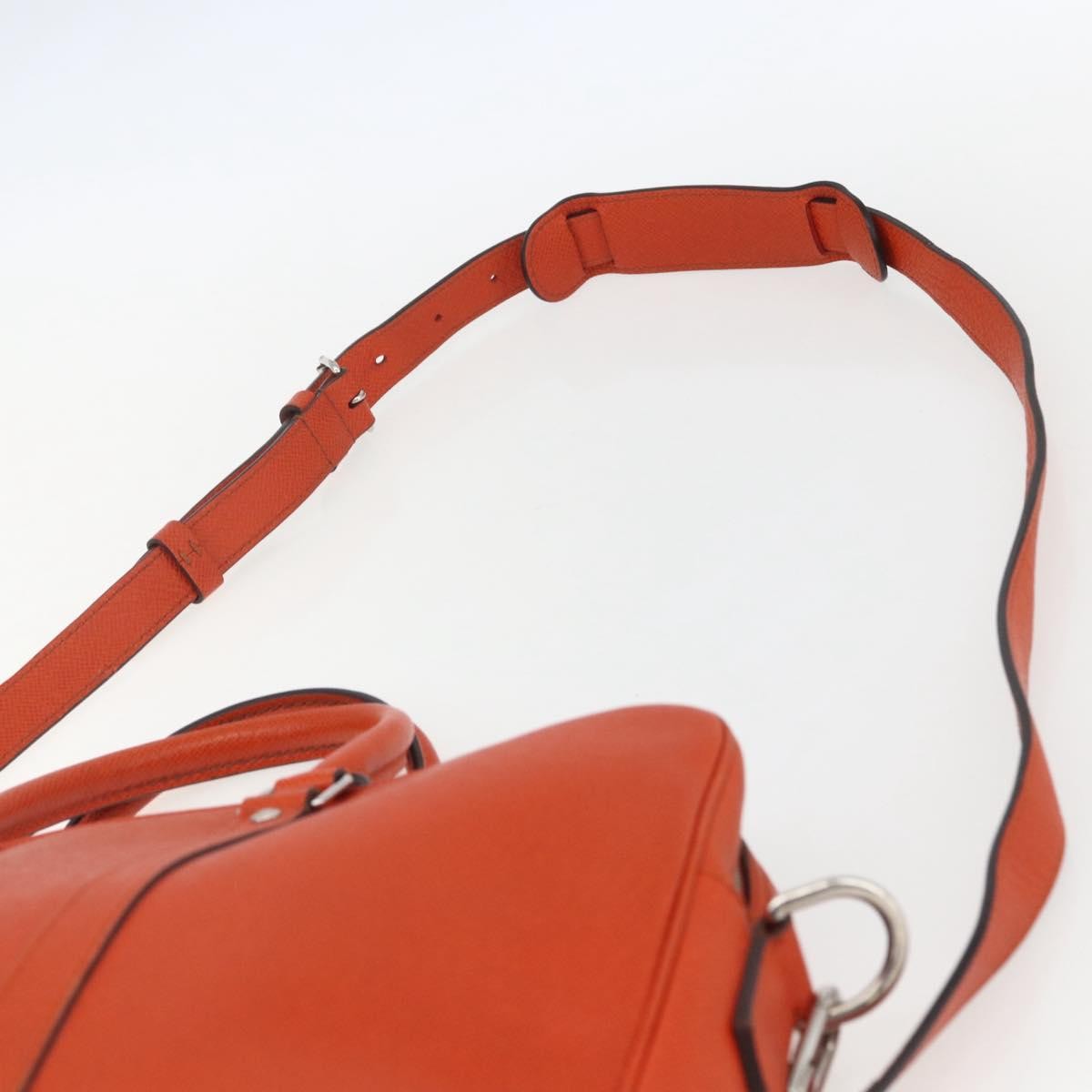 Louis Vuitton Porte-Documents Voyage Briefcase Taiga Leather Orange Leather Briefcase Bag (Pre-Owned)