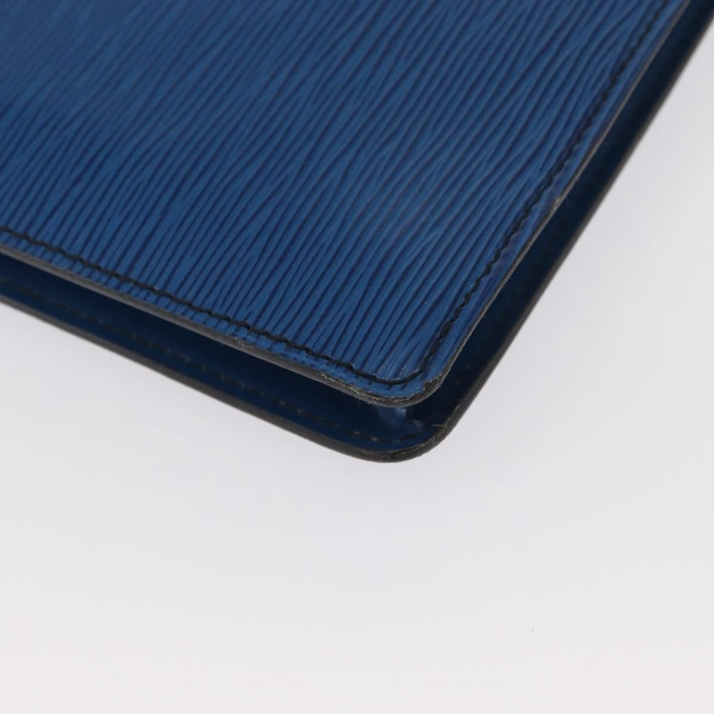 Louis Vuitton Porte-Documents Senateur Bag Epi Leather Blue Leather Clutche & Pouche Bag (Pre-Owned)