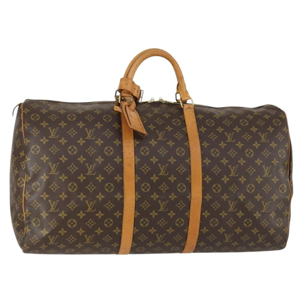 Louis Vuitton Keepall Bag Monogram Canvas Brown Canvas Travel Bag Bag (Pre-Owned)