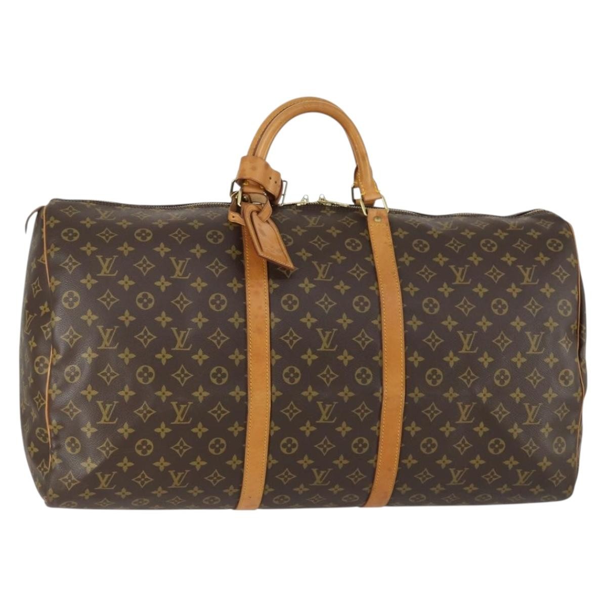 Louis Vuitton Keepall Bag Monogram Canvas Brown Canvas Travel Bag Bag (Pre-Owned)