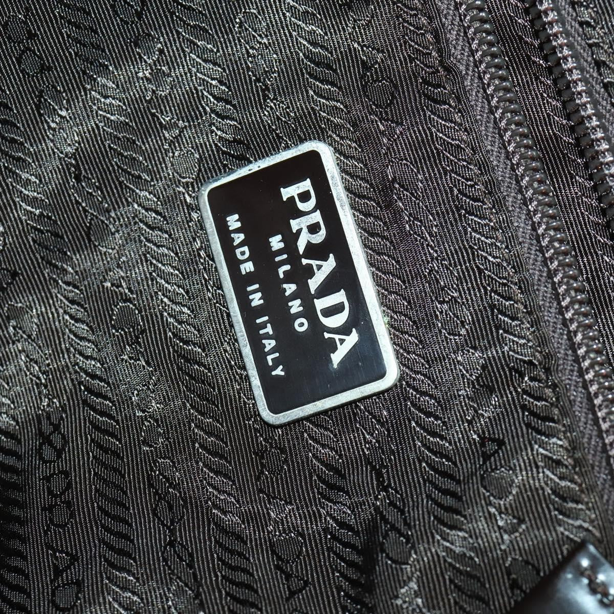 Prada Vela Double Front Pocket Backpack Tessuto With Saffiano Leather Khaki Nylon Backpack Bag (Pre-Owned)