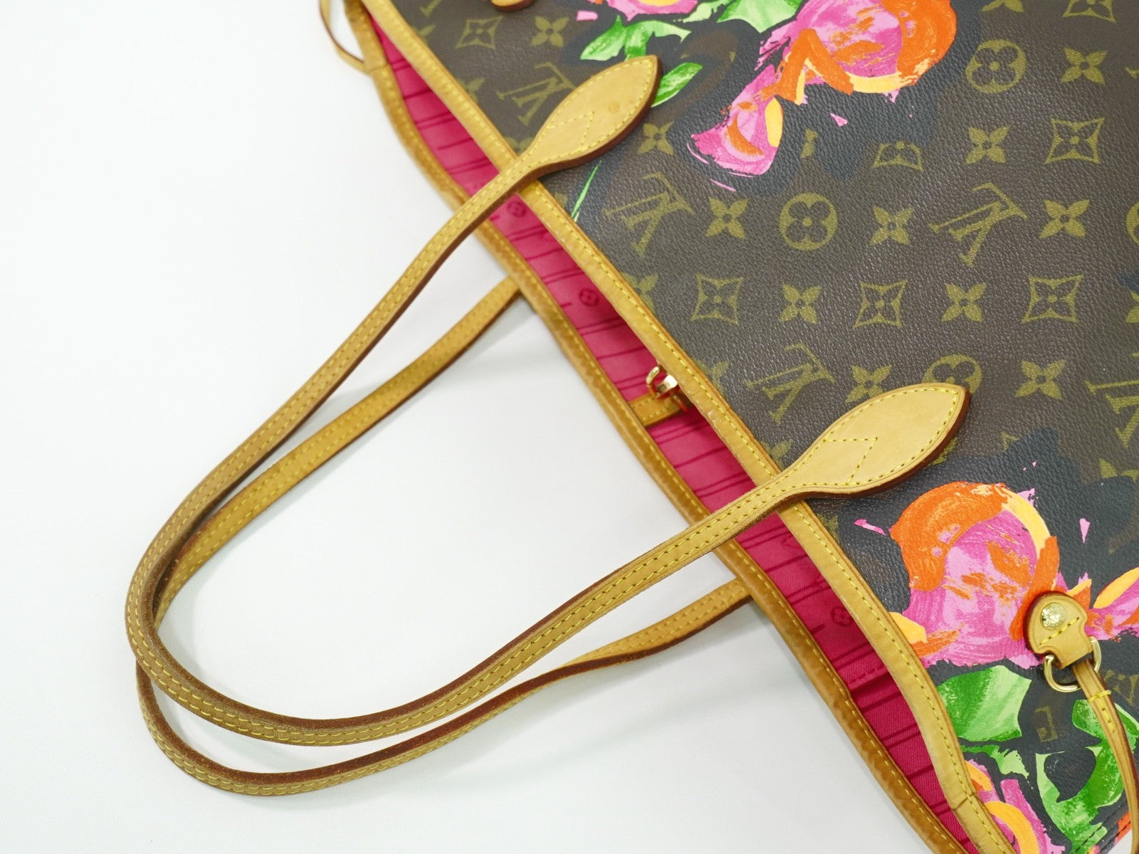 Louis Vuitton Neverfull Tote Limited Edition Monogram Roses Brown Canvas Tote Bag Bag (Pre-Owned)