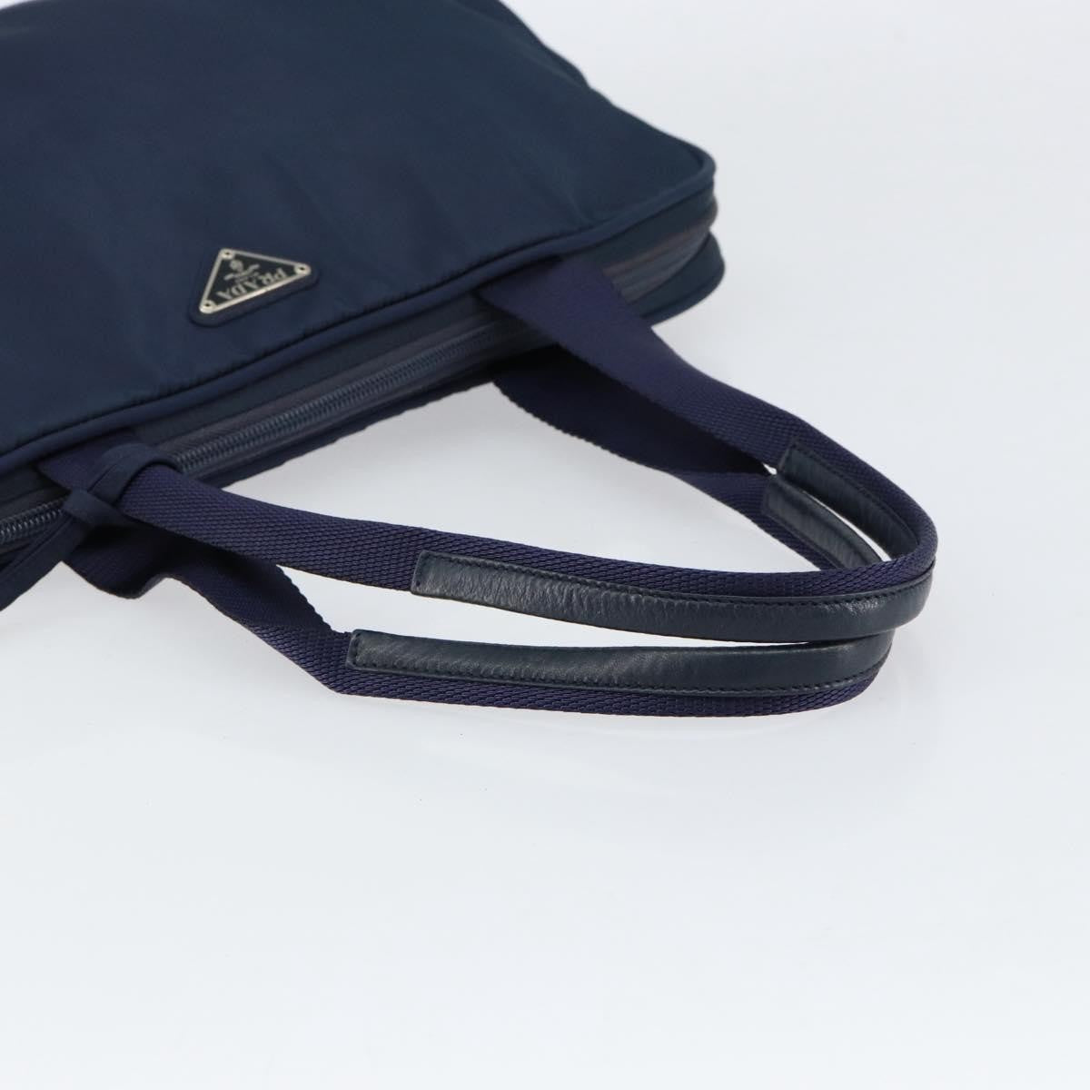 Prada Zip Around Tote Tessuto Navy Nylon Handbag (Pre-Owned)