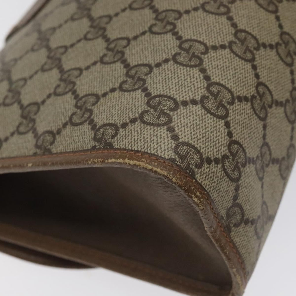 Gucci Sherry Line Pouch Canvas Beige Canvas Clutche & Pouche Bag (Pre-Owned)