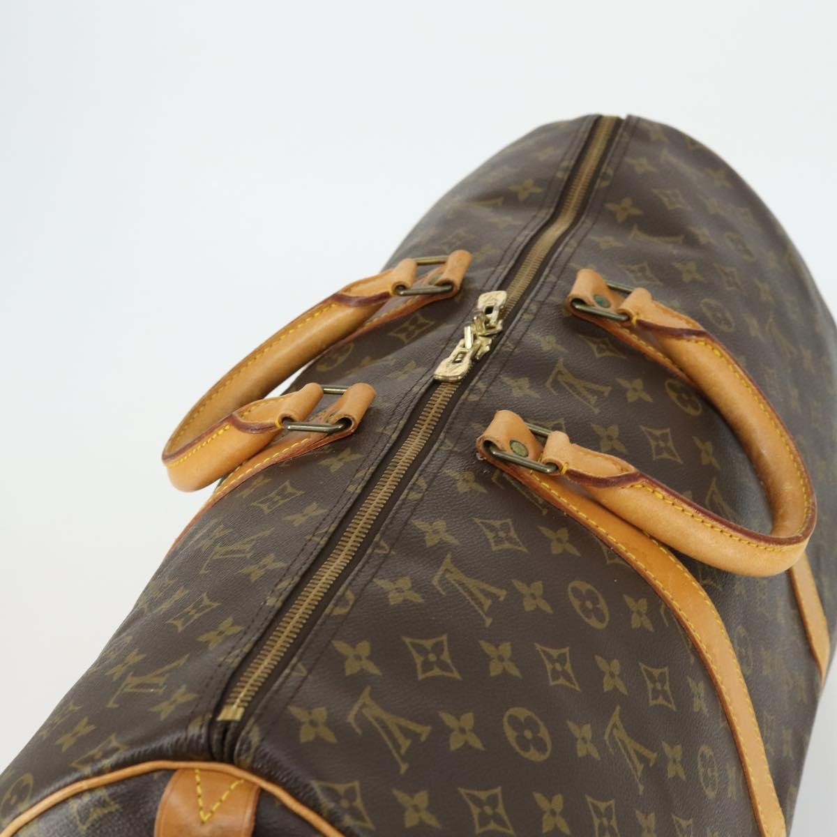 Louis Vuitton Keepall Bag Monogram Canvas Brown Canvas Travel Bag Bag (Pre-Owned)