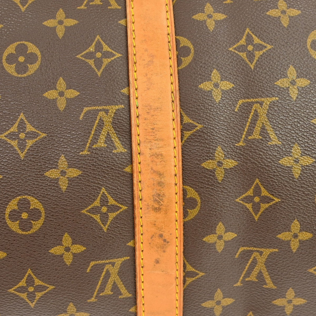Louis Vuitton Keepall Bag Monogram Canvas Brown Canvas Travel Bag Bag (Pre-Owned)
