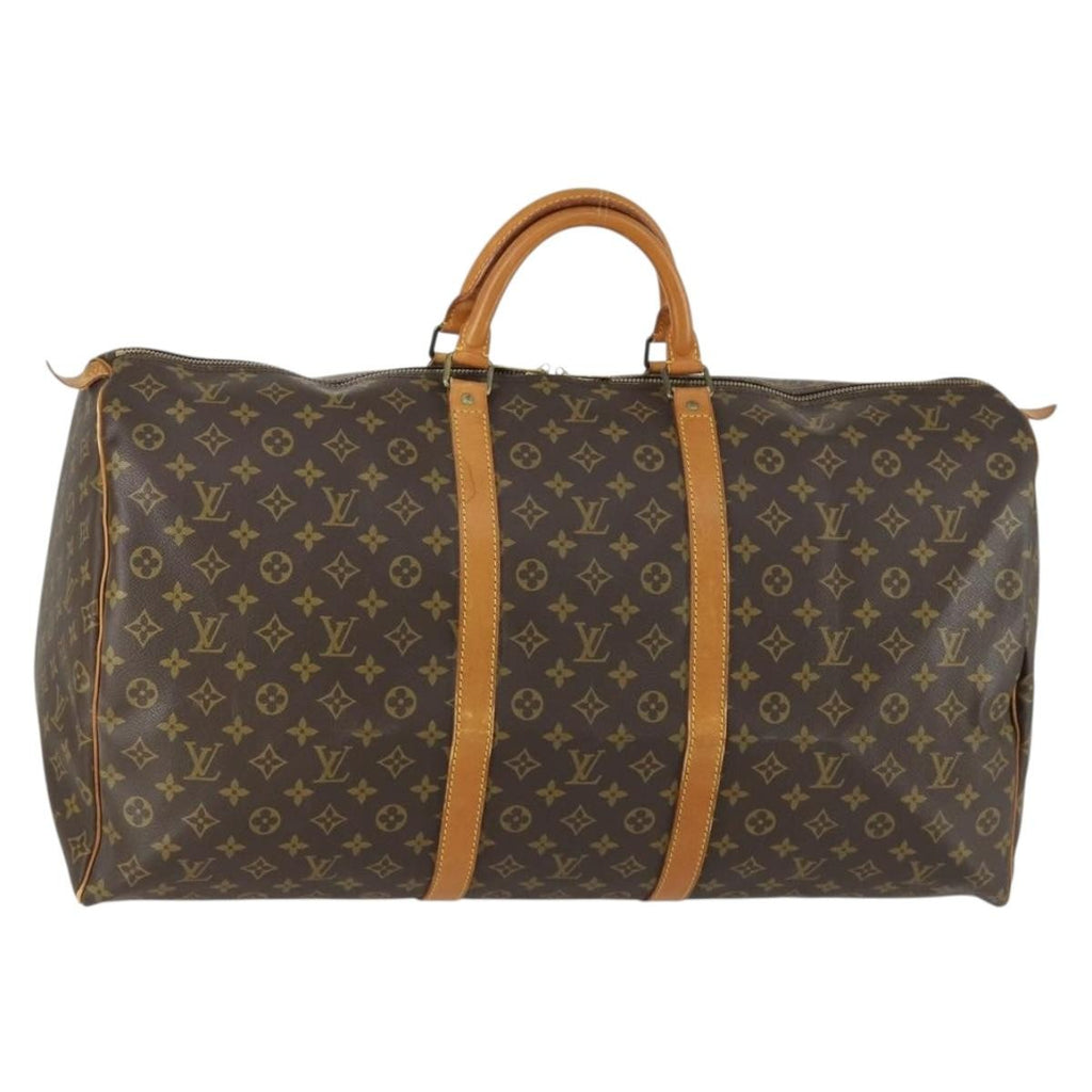 Louis Vuitton Keepall Bag Monogram Canvas Brown Canvas Travel Bag Bag (Pre-Owned)