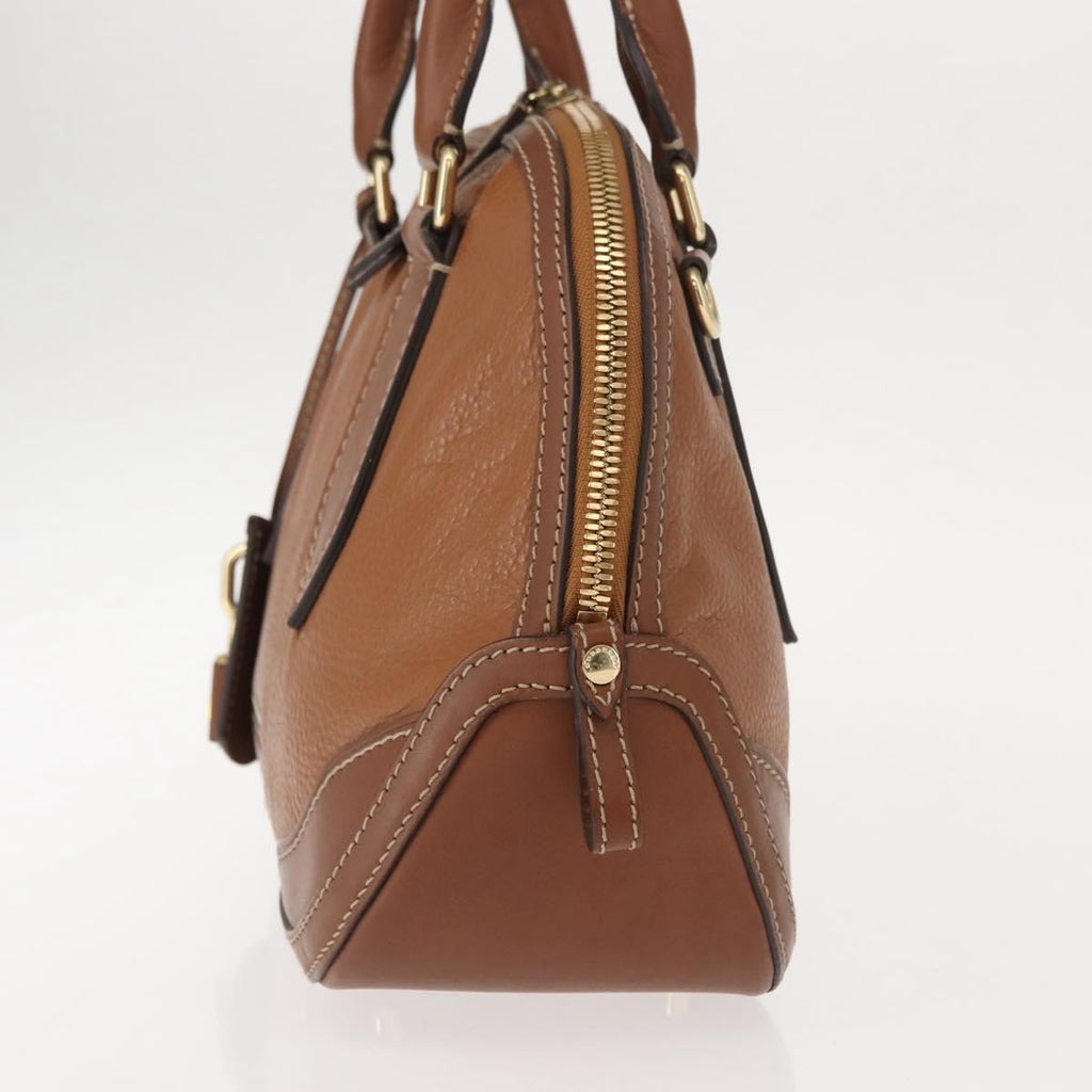 Burberry Orchard Bag Smooth Leather Brown Leather Handbag (Pre-Owned)