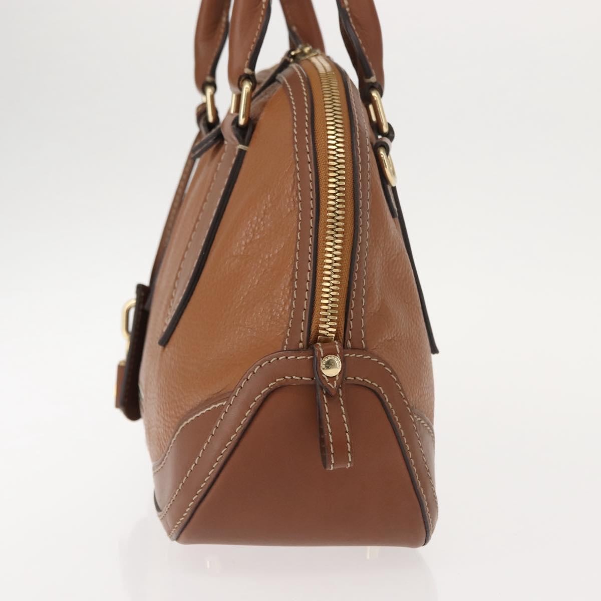Burberry Orchard Bag Smooth Leather Brown Leather Handbag (Pre-Owned)