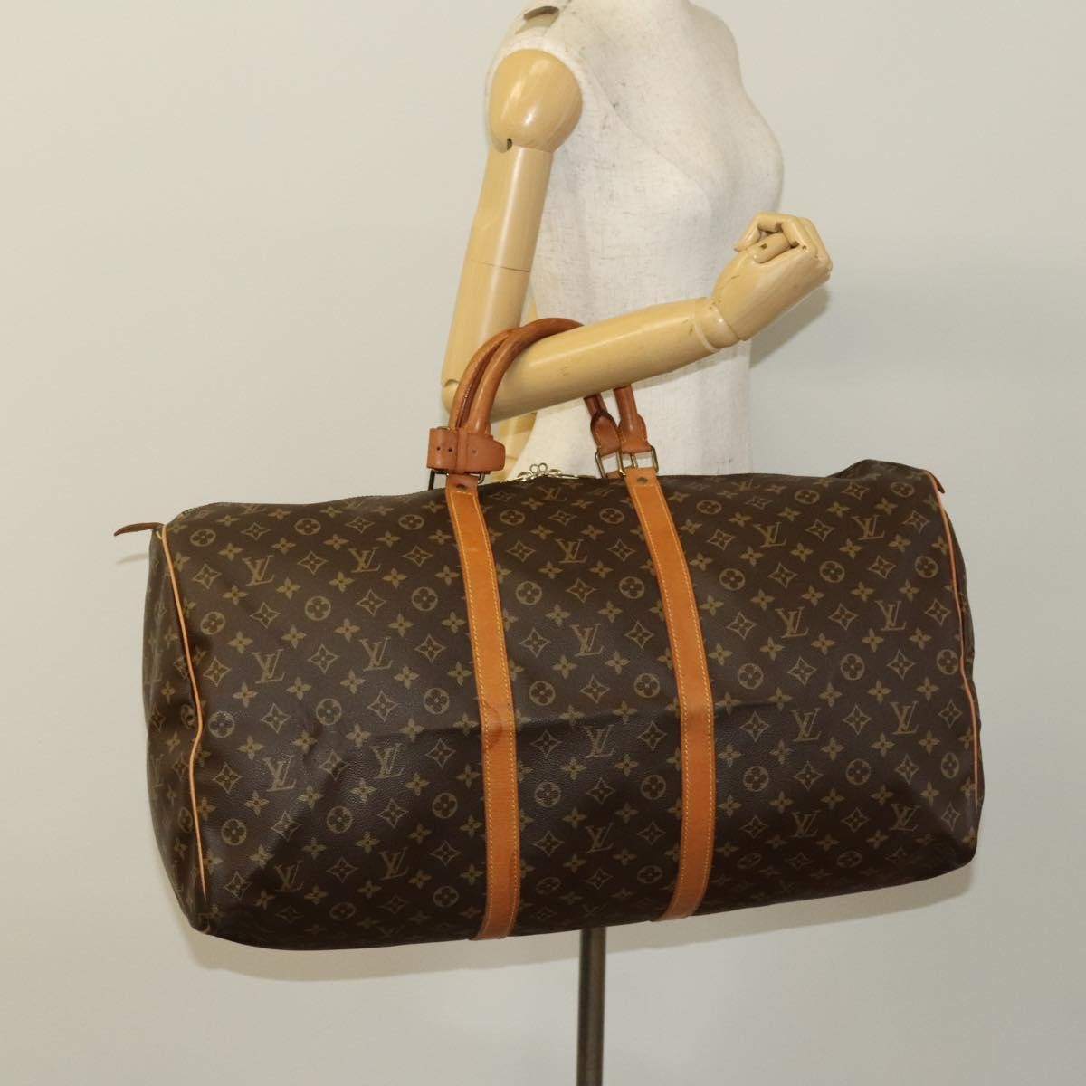 Louis Vuitton Keepall Bag Monogram Canvas Brown Canvas Travel Bag Bag (Pre-Owned)