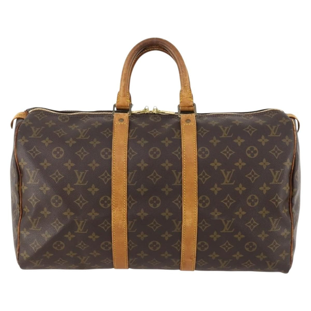Louis Vuitton Keepall Bag Monogram Canvas Brown Canvas Travel Bag Bag (Pre-Owned)