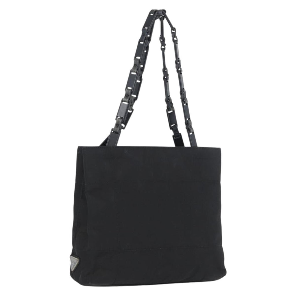 Prada Vintage Tote Nylon Black Nylon Tote Bag Bag (Pre-Owned)