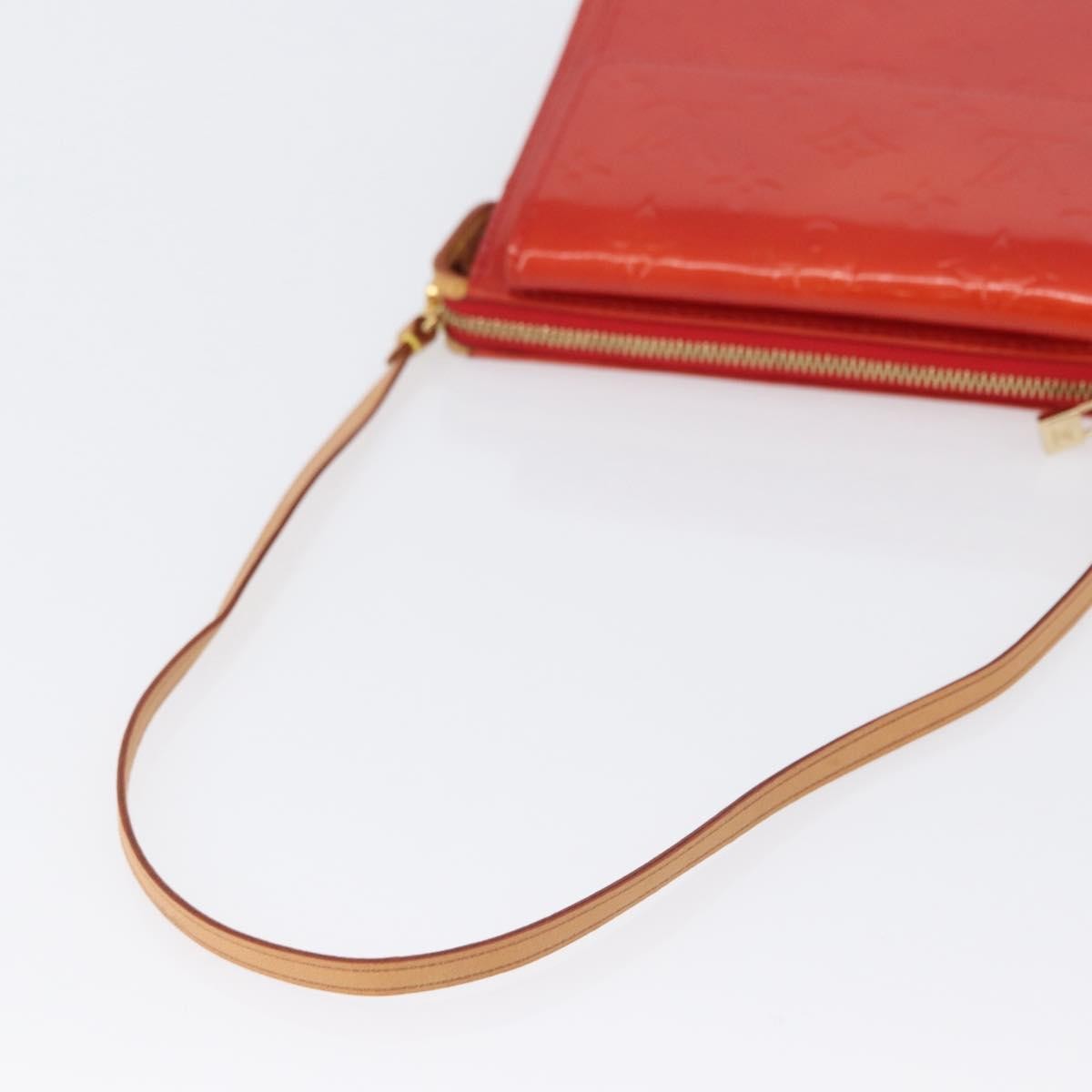 Louis Vuitton Mott Handbag Monogram Vernis Red Patent_Leather Clutche & Pouche Bag (Pre-Owned)