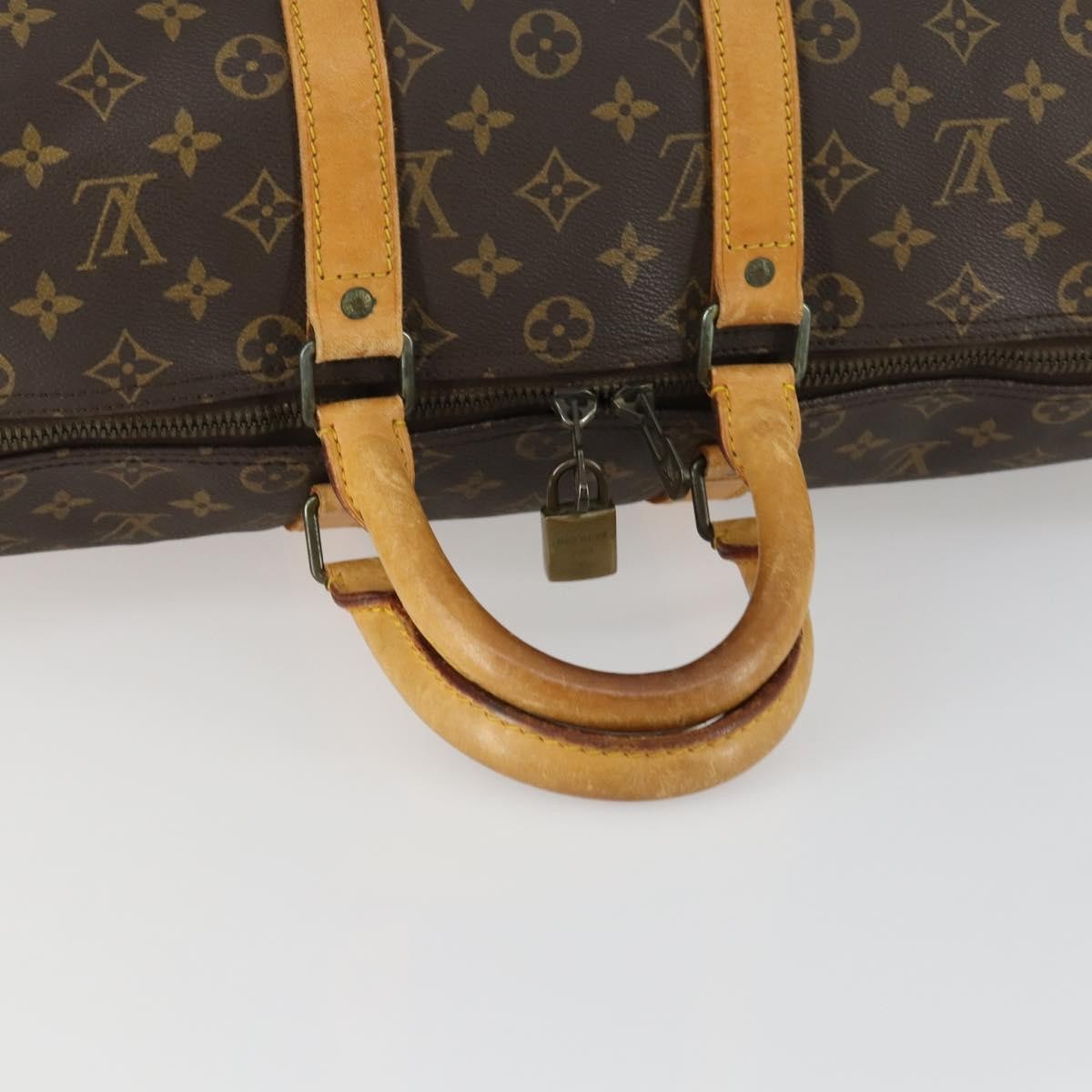 Louis Vuitton Keepall Bag Monogram Canvas Brown Canvas Travel Bag Bag (Pre-Owned)