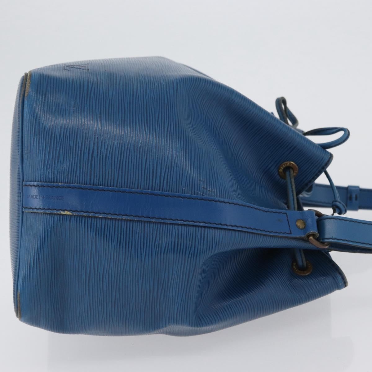Louis Vuitton Petit Noe Nm Handbag Epi Leather Blue Leather Shoulder Bag Bag (Pre-Owned)