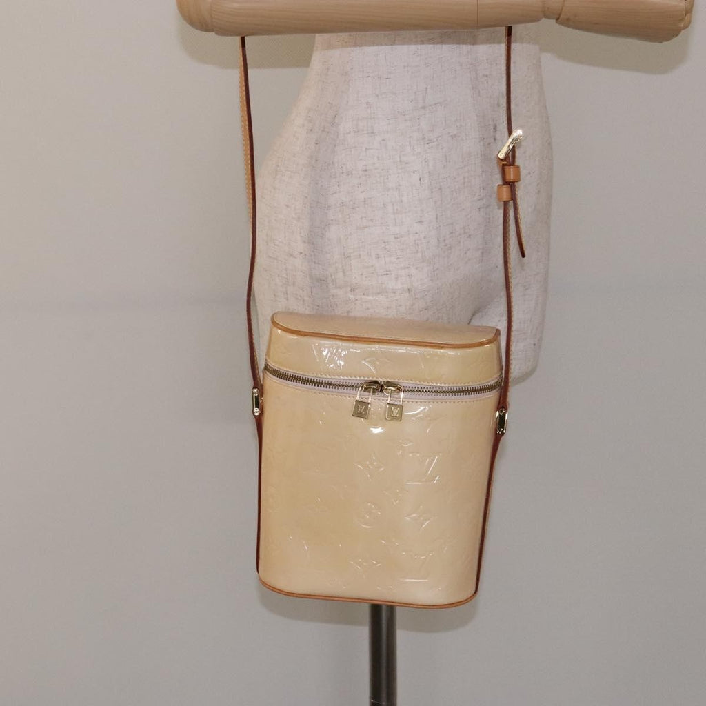 Louis Vuitton Sullivan Handbag Monogram Vernis Beige Patent_Leather Bag (Pre-Owned)