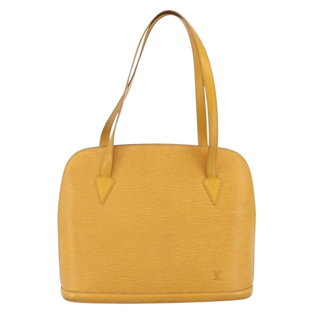 Louis Vuitton Lussac Handbag Epi Leather Yellow Leather Shoulder Bag Bag (Pre-Owned)