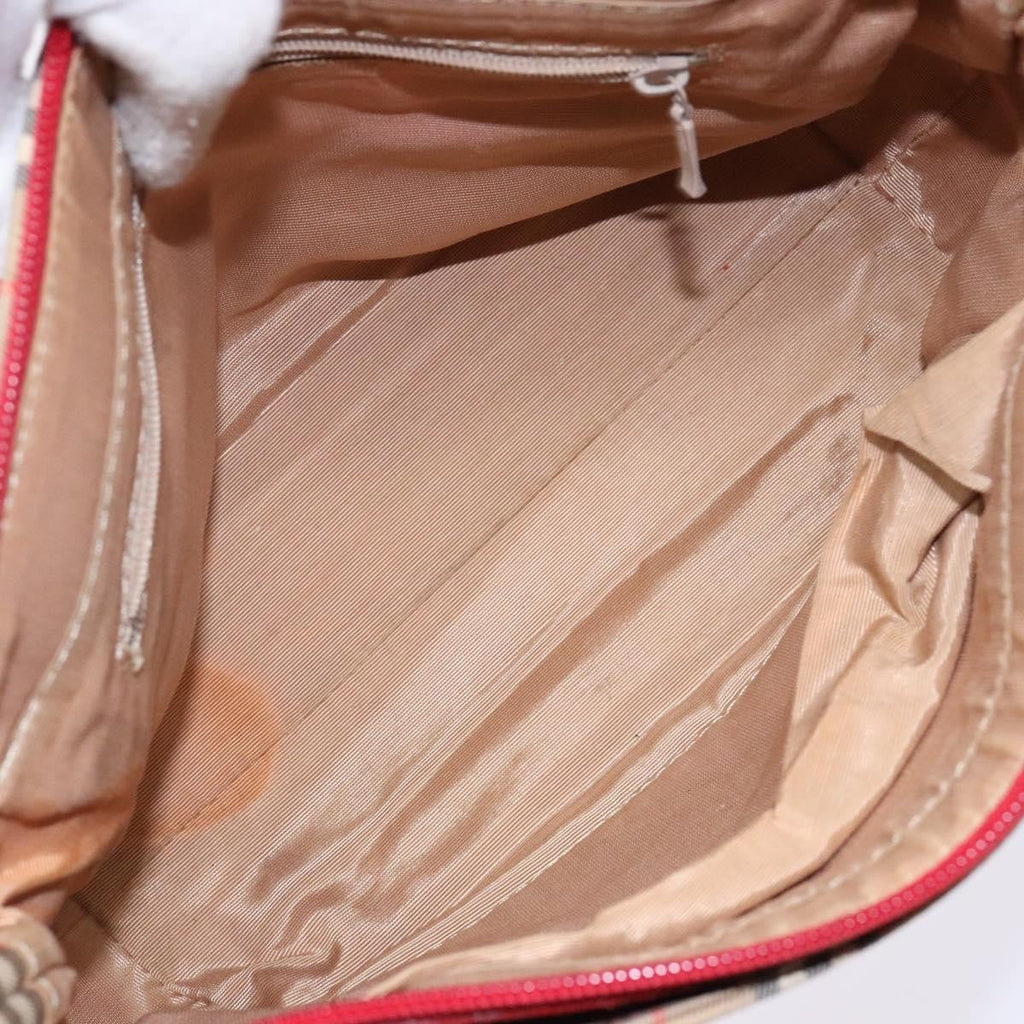 Burberry Nova Check Handbag Nova Check Canvas Beige Canvas Handbag (Pre-Owned)