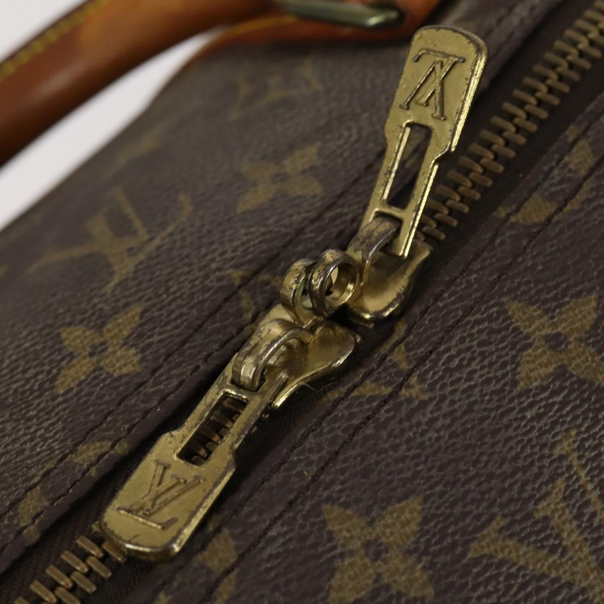 Louis Vuitton Keepall Bag Monogram Canvas Brown Canvas Travel Bag Bag (Pre-Owned)