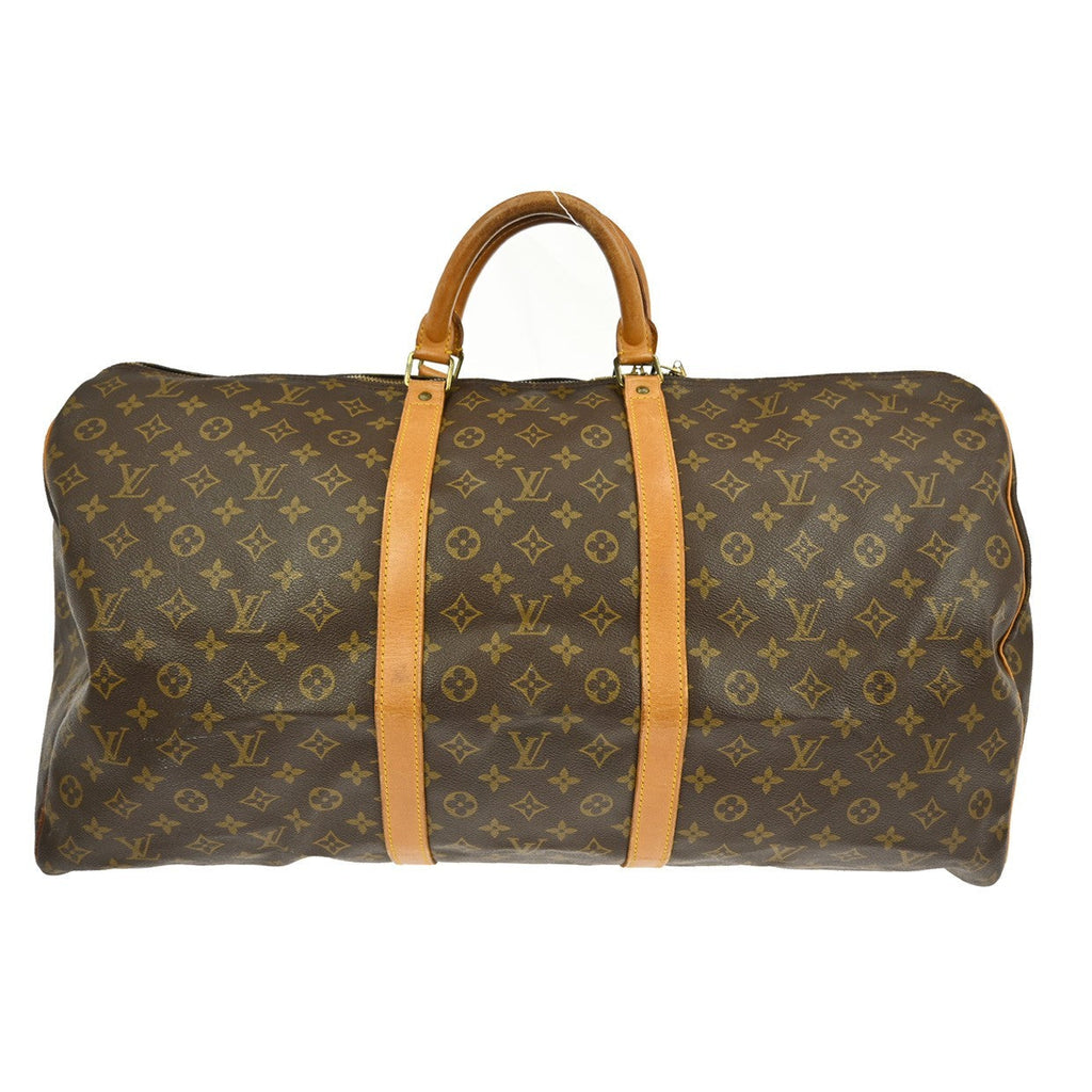 Louis Vuitton Keepall Bag Monogram Canvas Brown Canvas Travel Bag Bag (Pre-Owned)