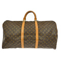 Louis Vuitton Keepall Bag Monogram Canvas Brown Canvas Travel Bag Bag (Pre-Owned)