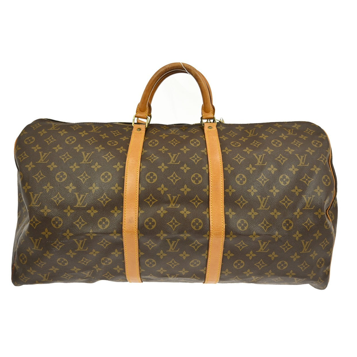 Louis Vuitton Keepall Bag Monogram Canvas Brown Canvas Travel Bag Bag (Pre-Owned)