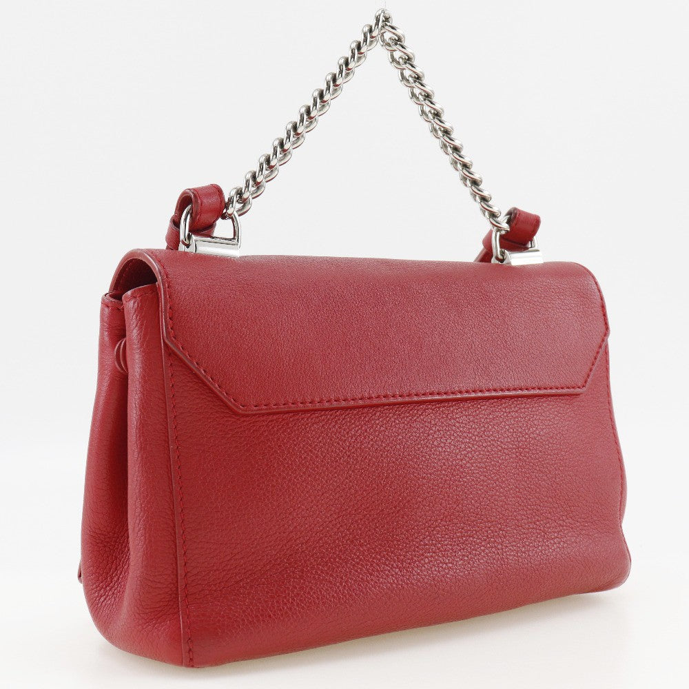 Louis Vuitton Lockme Ii Handbag Leather Red Leather Shoulder Bag Bag (Pre-Owned)