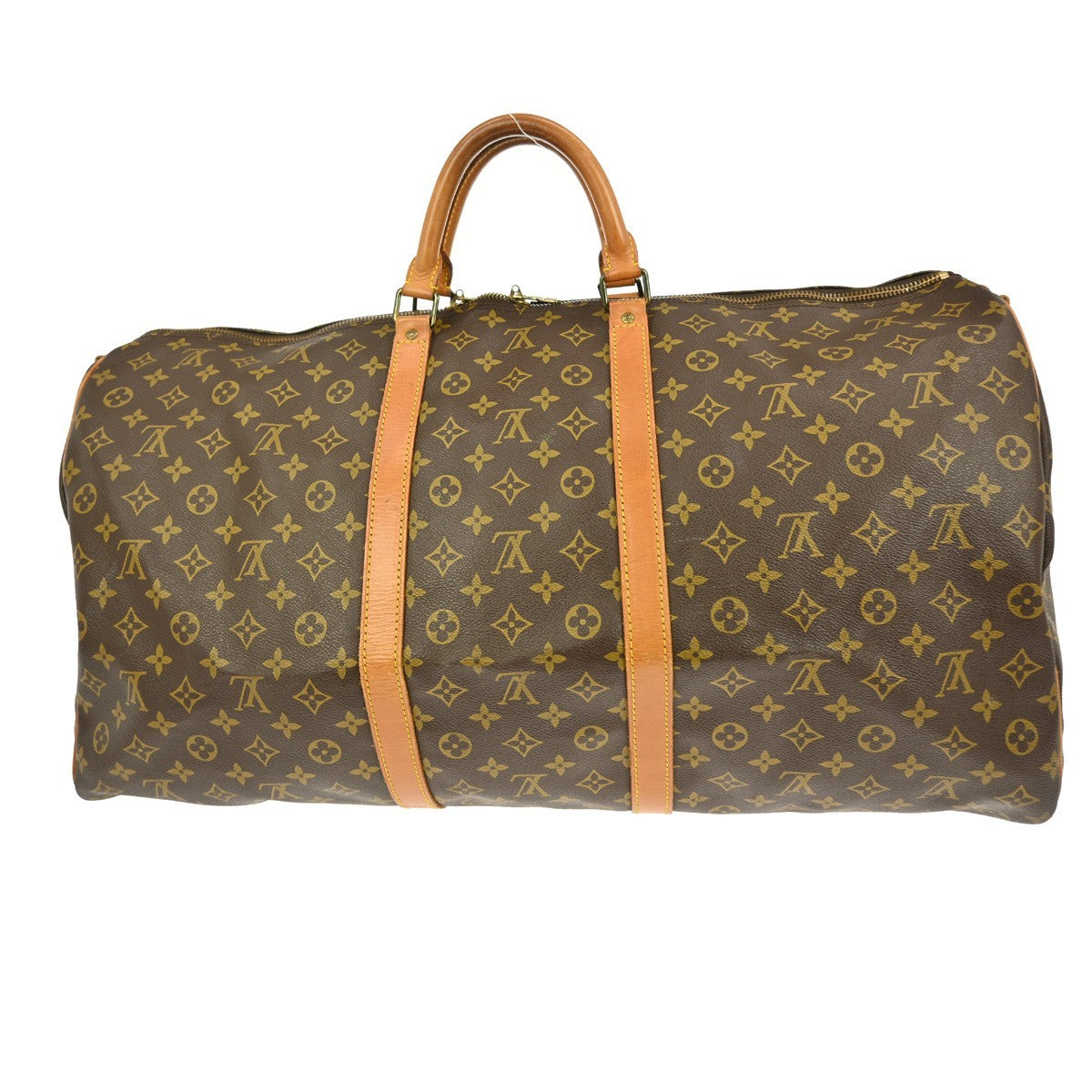 Louis Vuitton Keepall Bandouliere Bag Monogram Canvas Brown Canvas Travel Bag Bag (Pre-Owned)