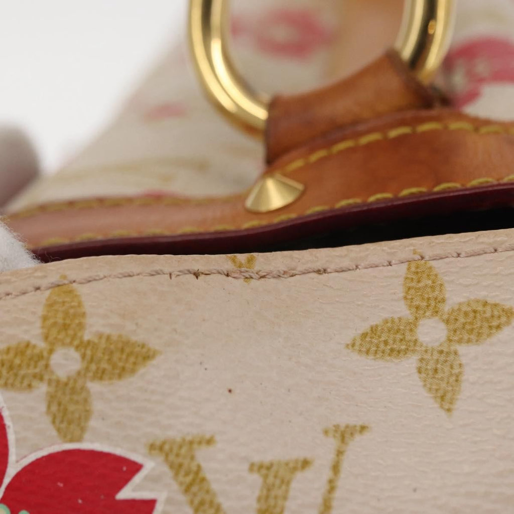Louis Vuitton Retro Bag Limited Edition Cherry Blossom Monogram White Canvas Handbag (Pre-Owned)