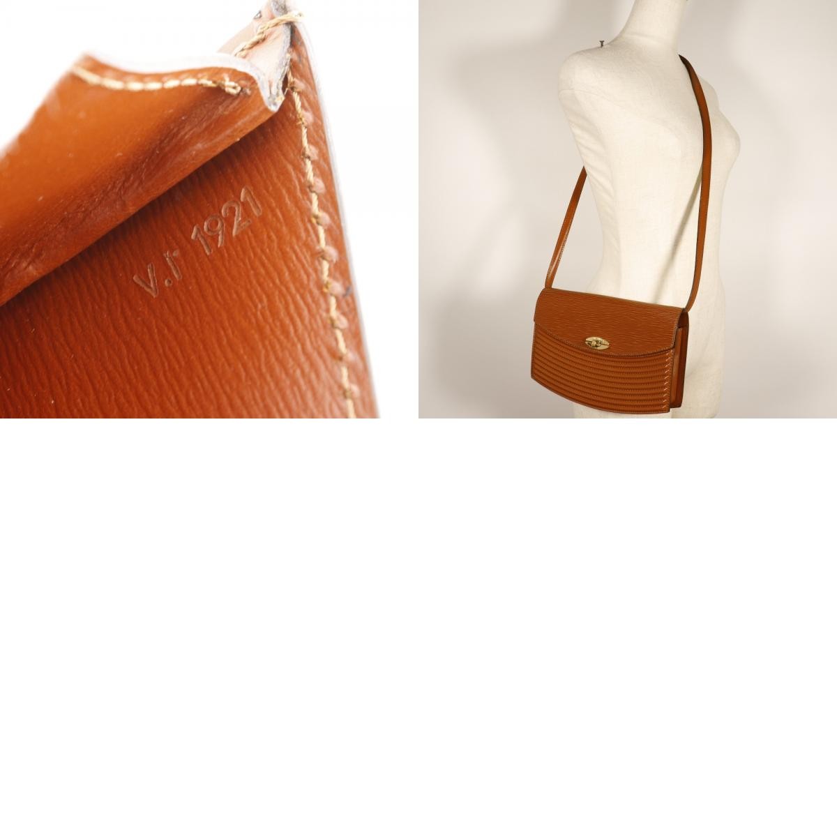 Louis Vuitton Prebourg Shoulder Bag Epi Leather Brown Leather Shoulder Bag Bag (Pre-Owned)