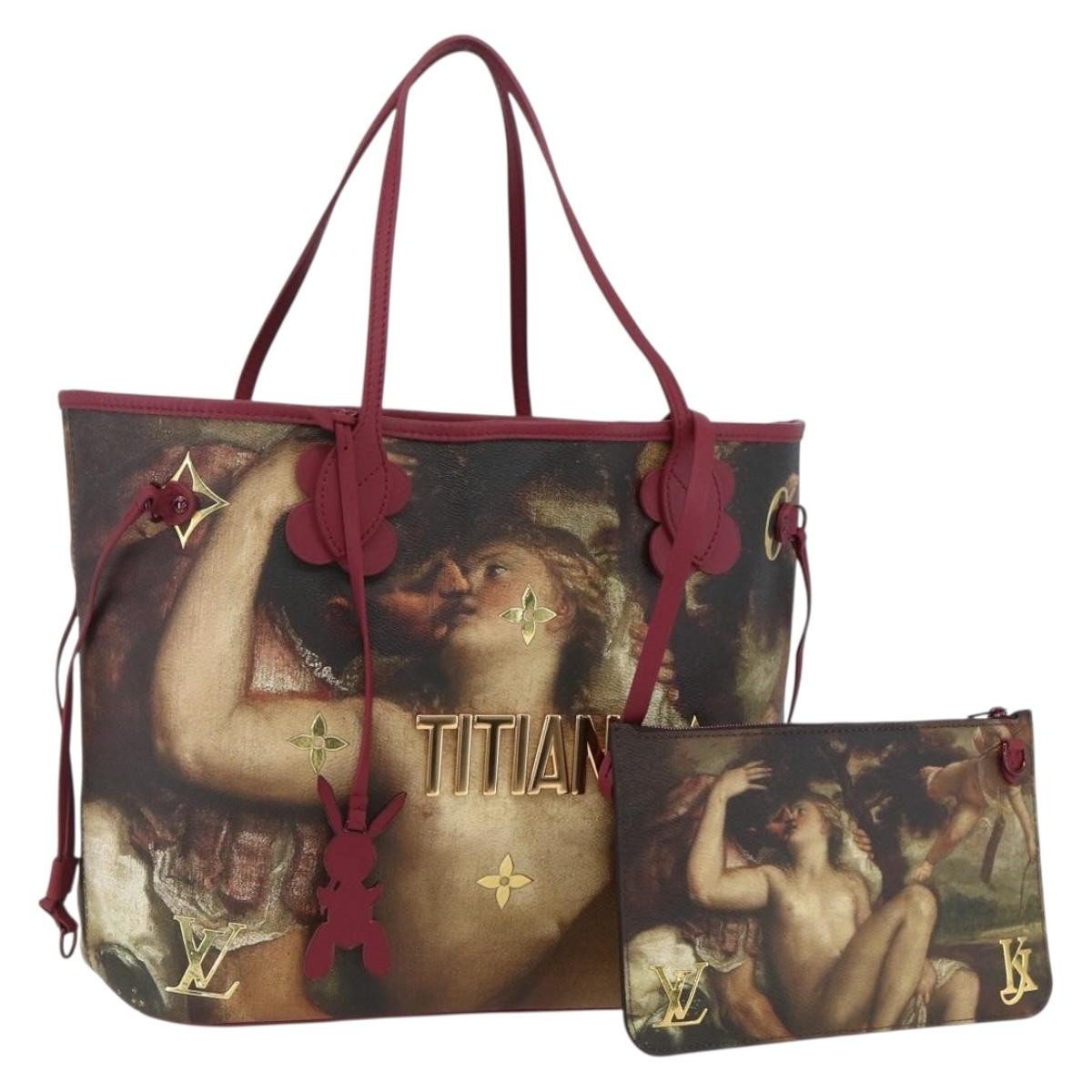 Louis Vuitton Neverfull Nm Tote Limited Edition Jeff Koons Titian Print Canvas Multicolour Canvas Tote Bag Bag (Pre-Owned)