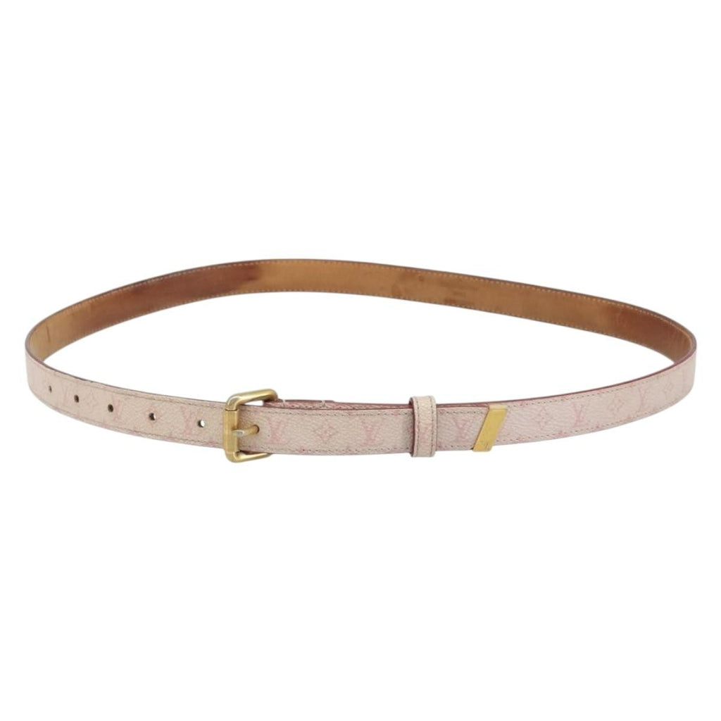 Louis Vuitton Signature Chain Belt Monogram Eclipse Canvas Pink Canvas Belts Accessory (Pre-Owned)
