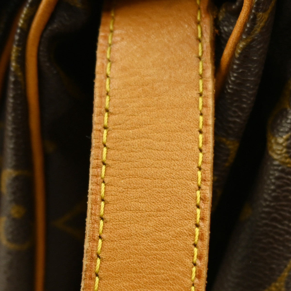 Louis Vuitton Saumur Handbag Monogram Canvas Brown Canvas Shoulder Bag Bag (Pre-Owned)